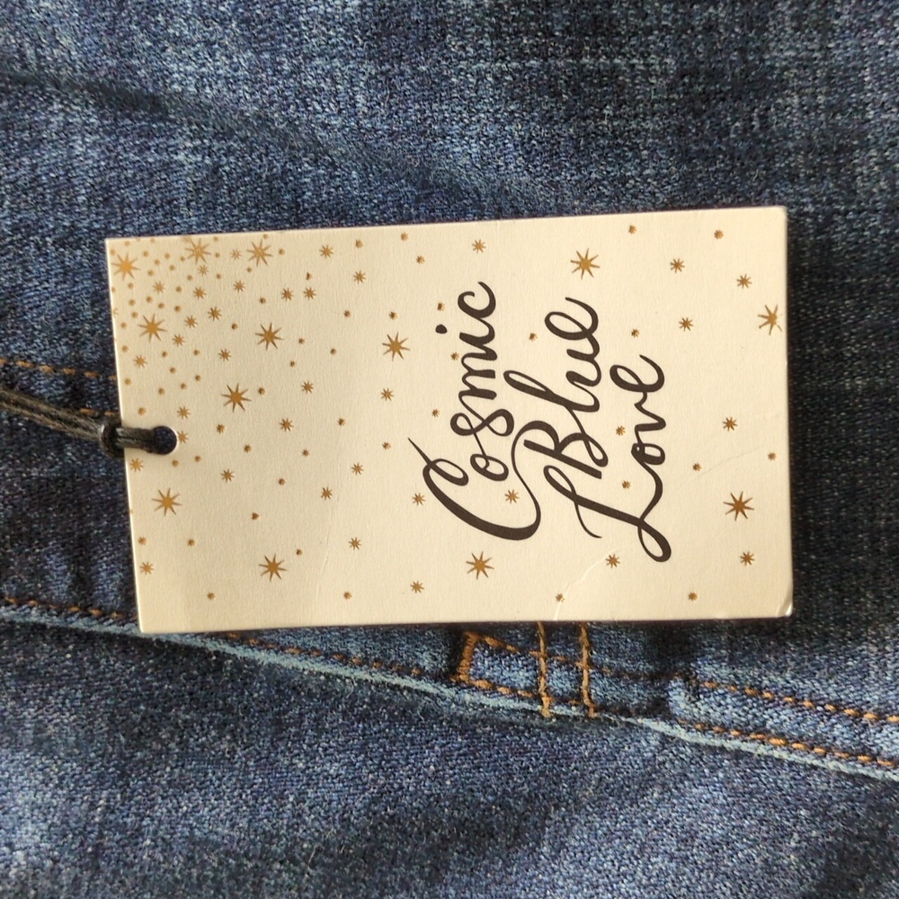 NWT Cosmic Blue Love Adrianne Distressed Boyfriend Jeans Size 14 - Picture 3 of 6